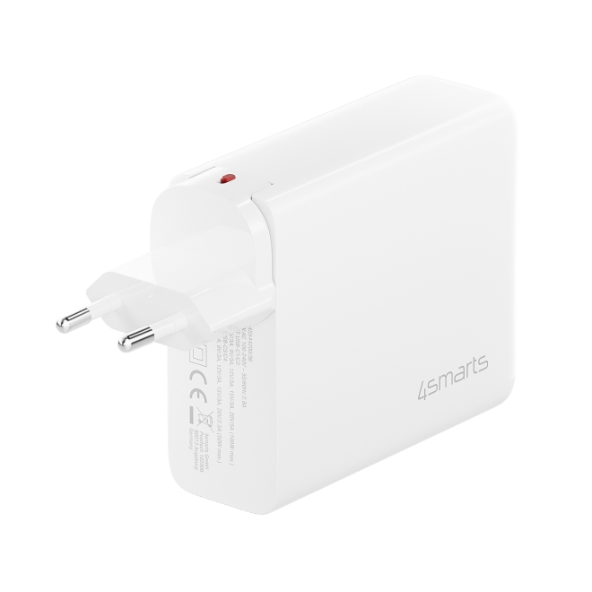 4smarts Ladegerät GaN Flex Pro 200W 4 USB-C weiß, Travel Edition