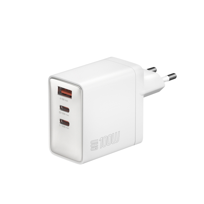 4smarts Ladegerät GaN Pocket 100W 2C + 1A, weiß