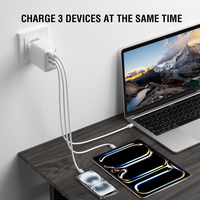 4smarts Ladegerät GaN Pocket 100W 2C + 1A, weiß