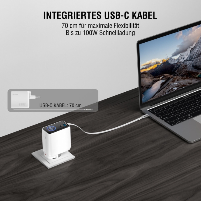 4smarts Ladegerät GaN Flex Screen AI 100W 2 USB-C+1 USB-A