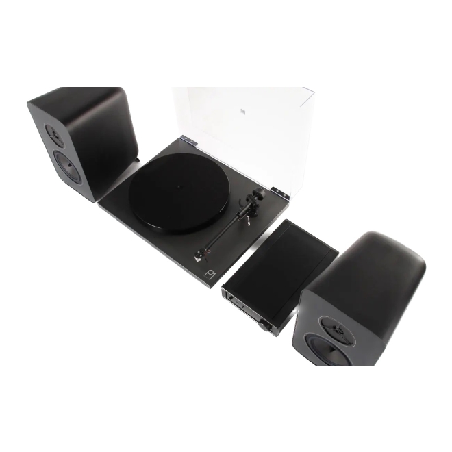 Rega, System One with Planar 1 (black) + Io integrated amplifier and Kyte speakers