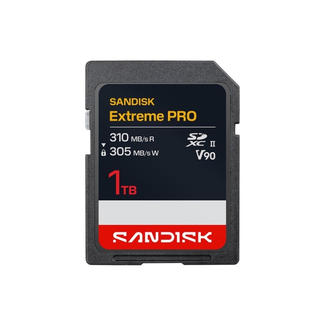 SandiskSDXC Extreme PRO 1TB (UHS-II, V90, R310MB/s / W305MB/s)