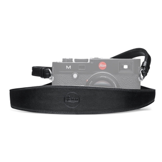 Leica, Leder-Tragriemen, schwarz mit breitem Schulterteil
