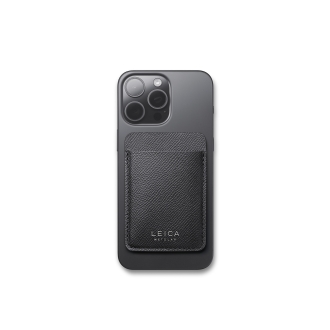 Leica Cardholder für MagSafe, Leder, schwarz