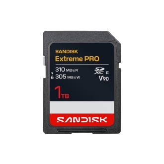 SandiskSDXC Extreme PRO 1TB (UHS-II, V90, R310MB/s / W305MB/s)