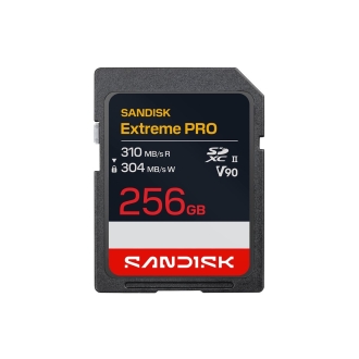 Sandisk SDXC Extreme PRO 256GB (UHS-II, V90, R310MB/s / W304MB/s)