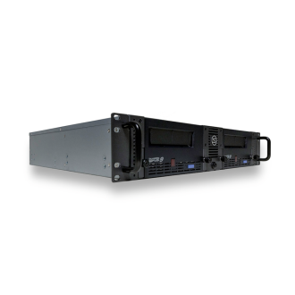 SymplyLTO 2RU 18/45TB SAS FH 1xLTO-9 inkl. DC&CC; 2m Kabel (SFF-8644 to 8644) 3J.